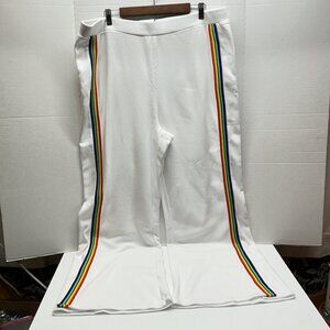 1X Pants Rainbow Color Sides Tracy Anderson G.I.L.I  FRENCH TERRY WAIST 40"